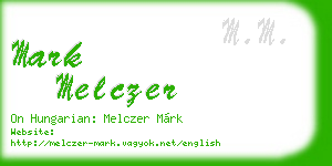 mark melczer business card